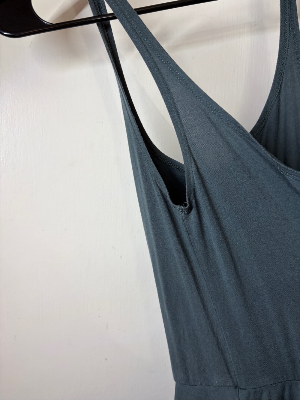 Quince Tencel Jersey Fit & Flare Dark Olive Green Sleeveless Cami Midi Dress M - Picture 6 of 14